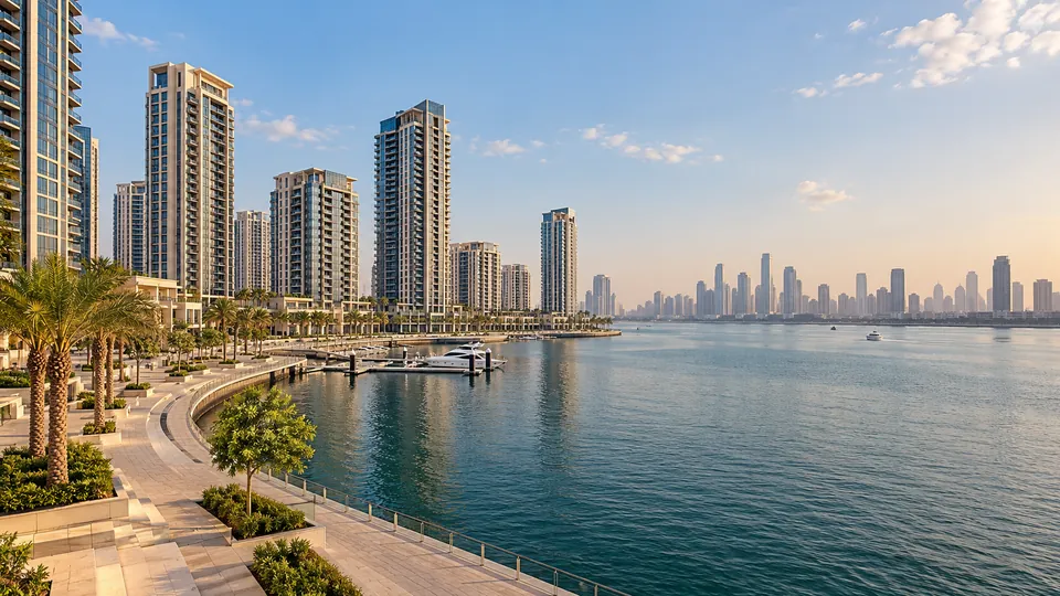 Illustration of the Dubai Creek Harbour area