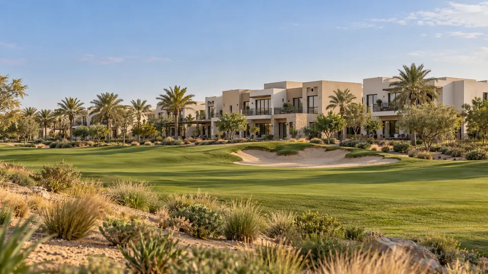 Illustration of the Dubai South golf communities area