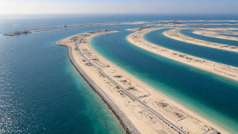 Illustration of the Palm Jebel Ali area