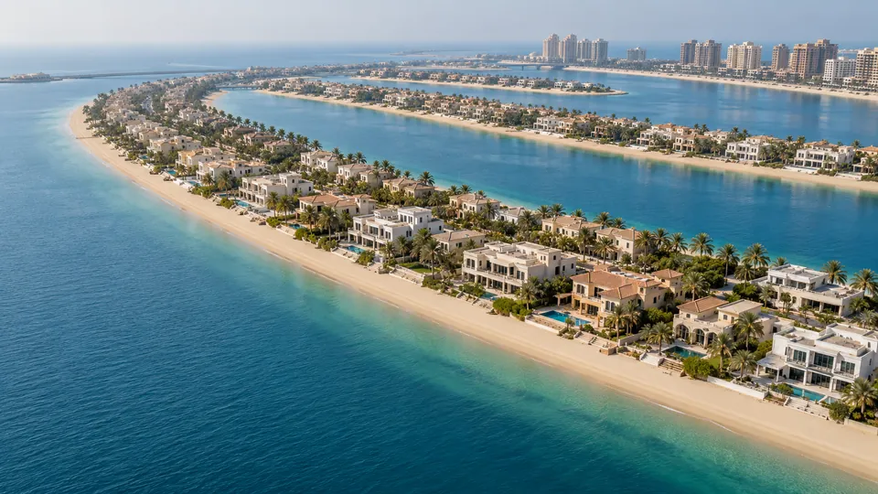 Illustration of the Palm Jumeirah area